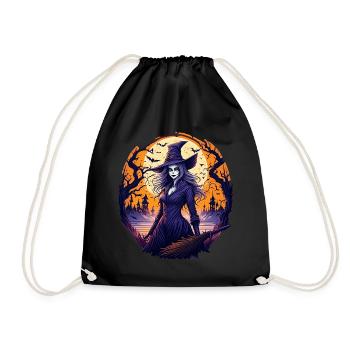 Gruseliges Halloween-partykostüm Hexe - Sac de sport léger - noir - Devant
