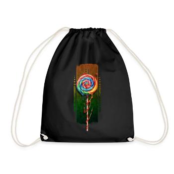 Tourbillon fantaisiste : Popsicle multicolore - Sac de sport léger - noir - Devant