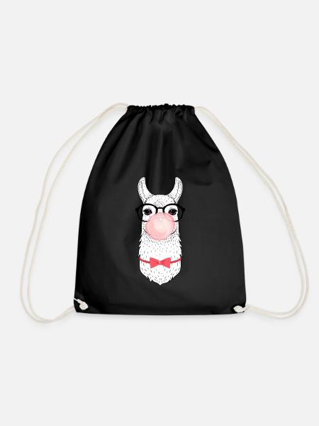 Llama Bubblegum - Turnbeutel - Schwarz