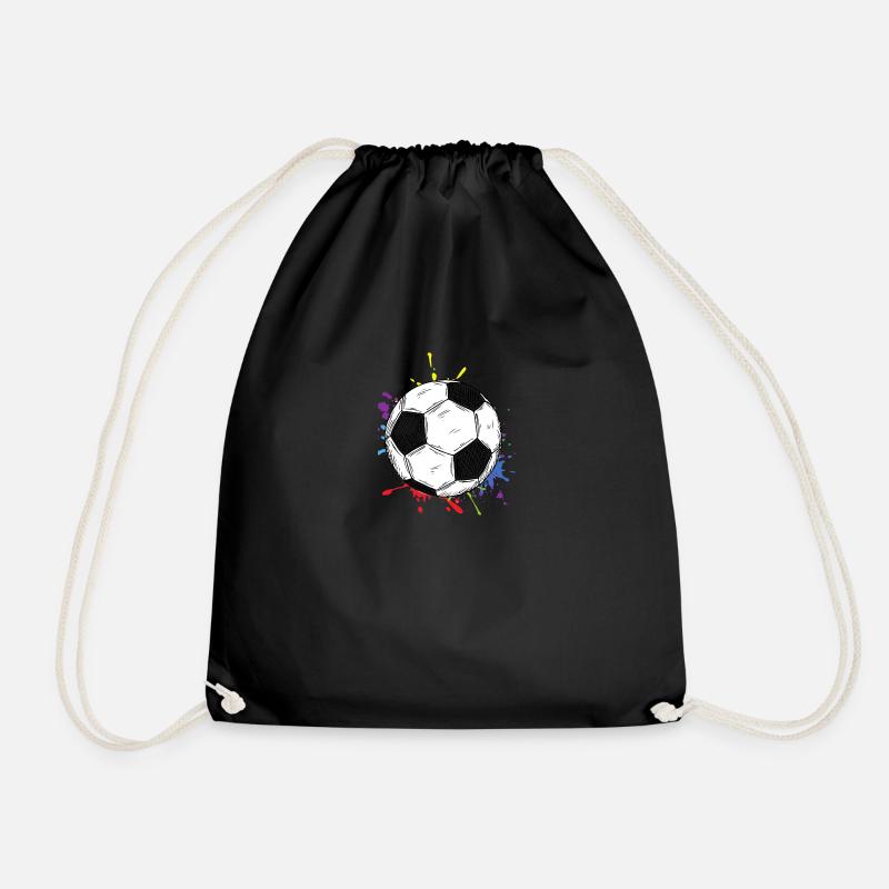Soccer - Drawstring Bag - black