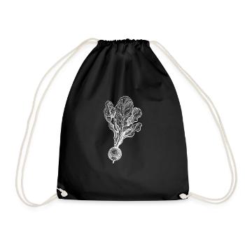 Croquis de radis - Sac de sport léger - noir - Devant