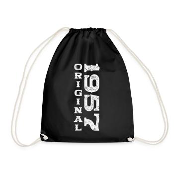 Né en 1957 66ème anniversaire Cadeau homme / femme - Sac de sport léger - noir - Devant