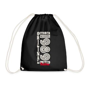 34e anniversaire Original Octobre Année 1989 - Sac de sport léger - noir - Devant