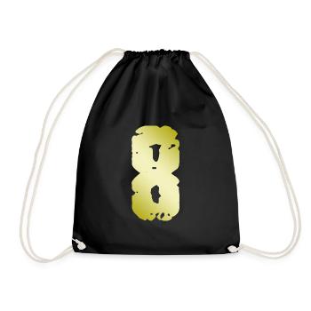 8 Nombre Vintage - Sac de sport léger - noir - Devant