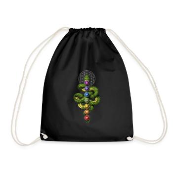 Kundalini-Chakren - Turnbeutel - Schwarz - Vorne