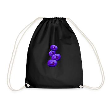 halloween,kürbis,geist,pinker kürbis,lila - Turnbeutel - Schwarz - Vorne