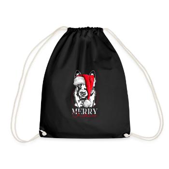 Père Noël Malinois Joyeux Noël Chiens Chien Wilsigns - Sac de sport léger - noir - Devant
