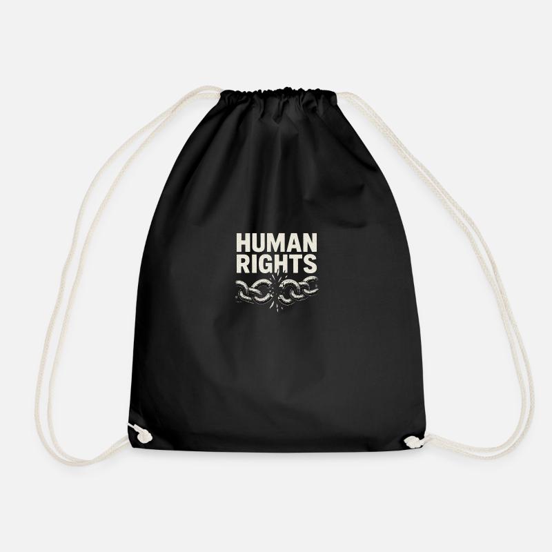 Human Rights - Turnbeutel - Schwarz