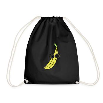 banane - Turnbeutel - Schwarz - Vorne