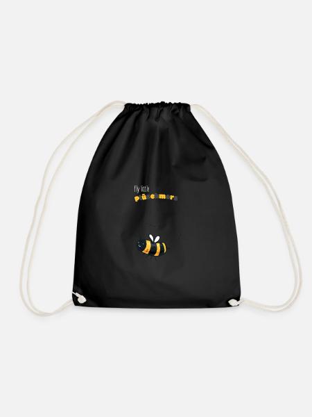 Plüschmors Low German gift idea - Drawstring Bag - black