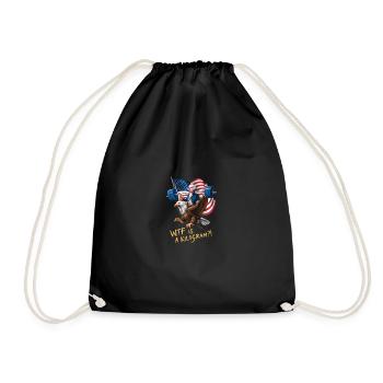 WTF est un kilogramme Blague patriotique sur le - Sac de sport léger - noir - Devant