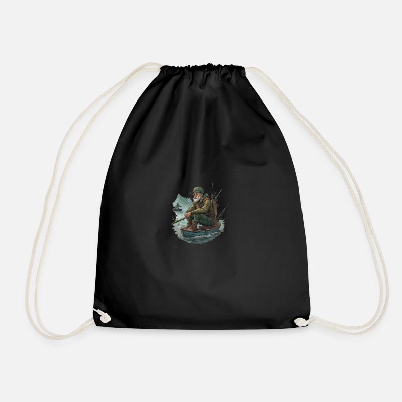 Angler - Drawstring Bag - black