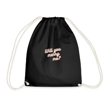 Veux-tu m'épouser ?? - Sac de sport léger - noir - Devant