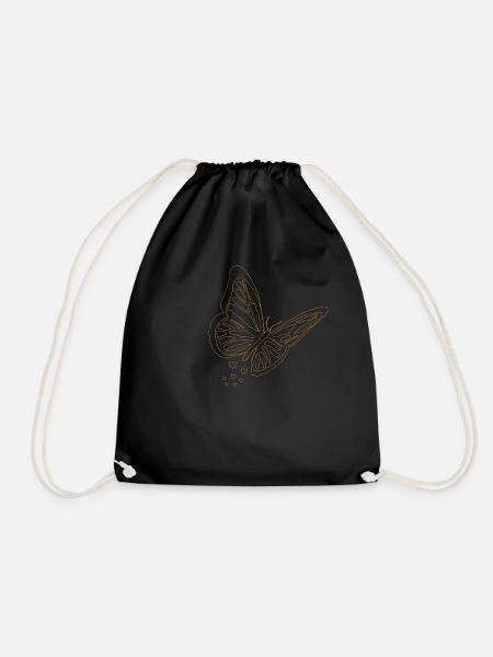 Schmetterling - Turnbeutel - Schwarz
