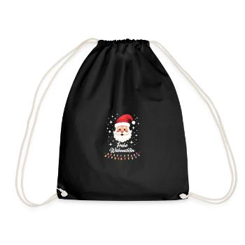 Frohe Weihnachten - Familien-Lustig - Turnbeutel - Schwarz - Vorne