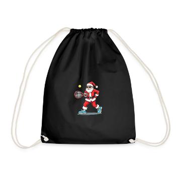 Tennis Jouer au Père Noël Tennis de Noël - Sac de sport léger - noir - Devant