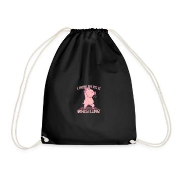 Mon cochon siffle! - Denglish dit Denglish - Sac de sport léger - noir - Devant