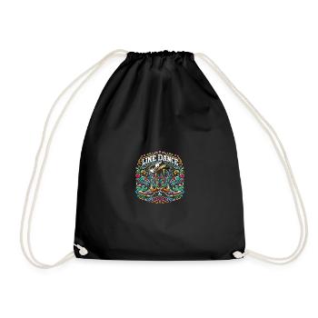 Line Dance Line Dance My Passion My Happiness - Drawstring Bag - black - Front
