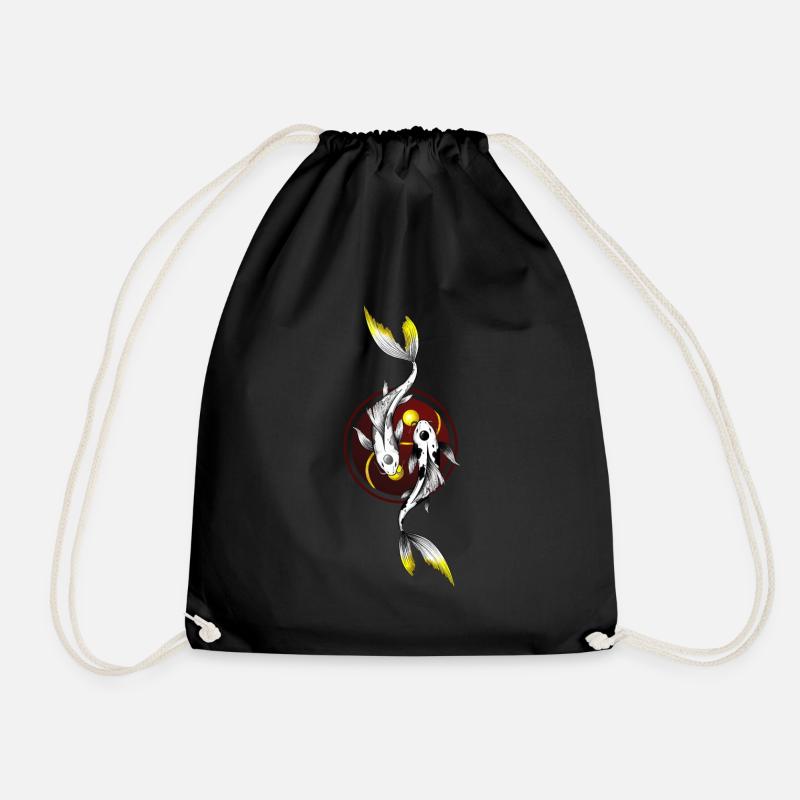 Poisson Koi - Sac de sport léger - noir