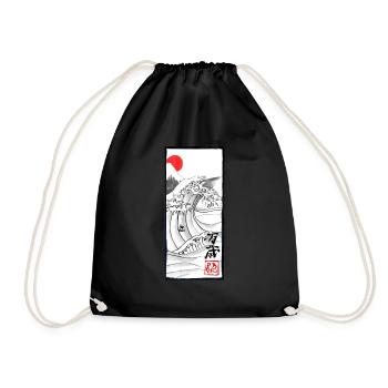 Manga Banzai - Turnbeutel - Schwarz - Vorne