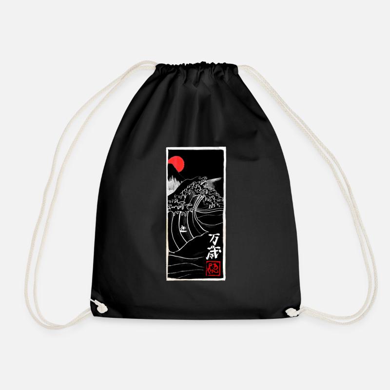 Manga Banzai - Drawstring Bag - black