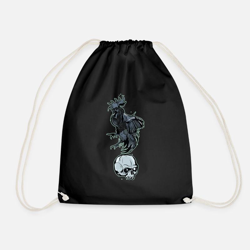 Hahn // Angry Rooster - Turnbeutel - Schwarz