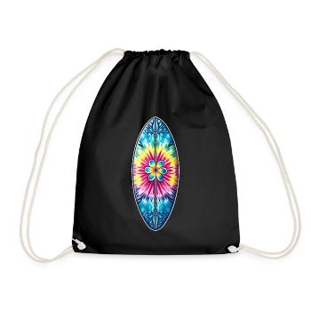 Tie Dye Surf Urlaub 2024 Hawaii - Turnbeutel - Schwarz - Vorne