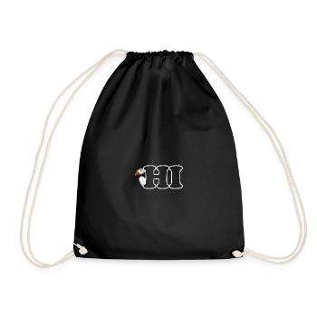 Puffin Hi Bird Biologist Ornithologist Animal - Drawstring Bag - black - Front