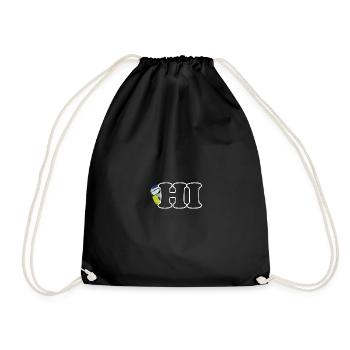 Blue Hi Bird Biologist Ornithologist Animal - Drawstring Bag - black - Front