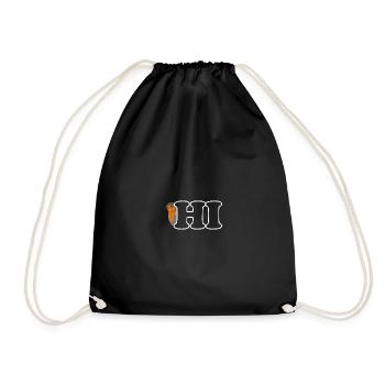 Robin Hi Bird Biologist Ornithologist Animal - Drawstring Bag - black - Front