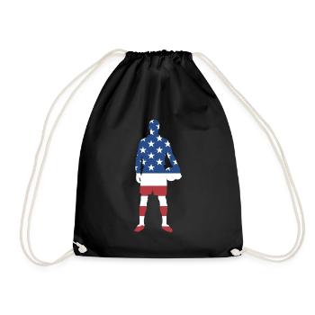 Sport Us Flag Jorkyball - Drawstring Bag - black - Front