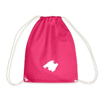 Mallorca Chest Logo - Drawstring Bag - fuchsia - Front