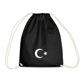 Logo de la poitrine de dinde - Türkiye amblem - Sac de sport léger - noir - Devant