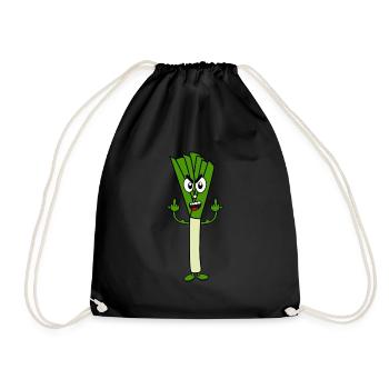 Drôles de poireaux avec des muscles - Sac de sport léger - noir - Devant