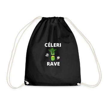 céleri rave - Sac de sport léger - noir - Devant