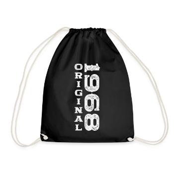 Né en 1968 55ème anniversaire Cadeau homme / femme - Sac de sport léger - noir - Devant