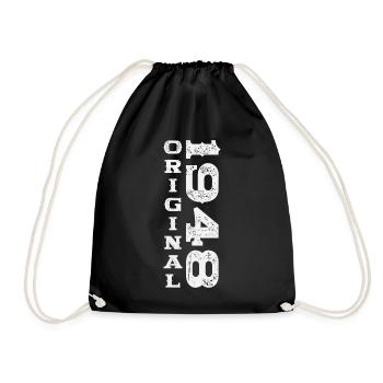Né en 1948 75e anniversaire Cadeau homme / femme - Sac de sport léger - noir - Devant