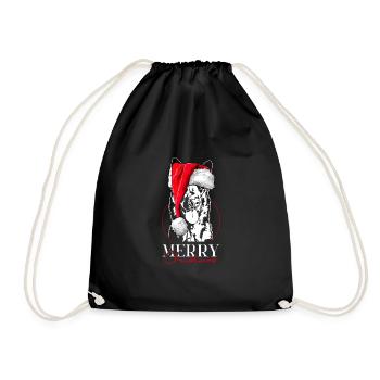 Père Noël Malinois Joyeux Noël Chiens Chien Wilsigns - Sac de sport léger - noir - Devant