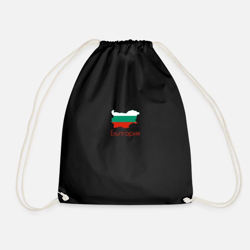 Bulgaria - Drawstring Bag - black