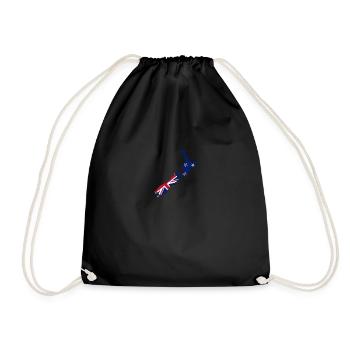 Nouvelle-Zélande-carte Nouvelle-Zélande drapeau Souvenir Gift - Sac de sport léger - noir - Devant