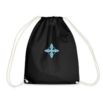 Wiccan symbols witch knot tattoo gift - Drawstring Bag - black - Front