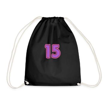 15. 15 YEARS. 15th ANNIVERSARY. 15 YEAR ANNIVERSARY. - Drawstring Bag - black - Front