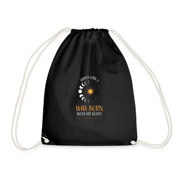 Bélier fille je suis né avec mon il... - Sac de sport léger - noir - Devant
