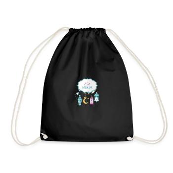 Eid Mubarak - Drawstring Bag - black - Front