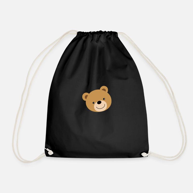 Teddybär Bär Bear - Turnbeutel - Schwarz