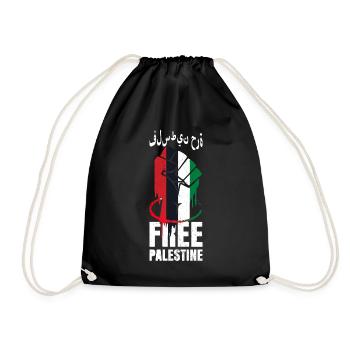 Free Palestine - Freedom Fist - Equality - Turnbeutel - Schwarz - Vorne