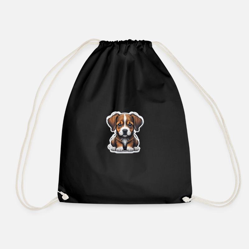 Puppy - Drawstring Bag - black