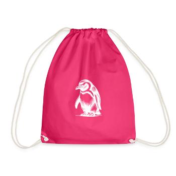 Cunning Clever Kids Pingouin Style de tatouage - Sac de sport léger - fuchsia - Devant