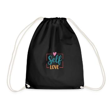 Self Love - Drawstring Bag - black - Front