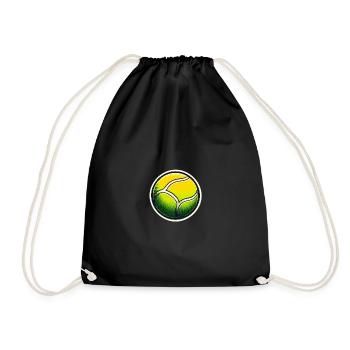 Tennis Ball Green Yellow - Drawstring Bag - black - Front